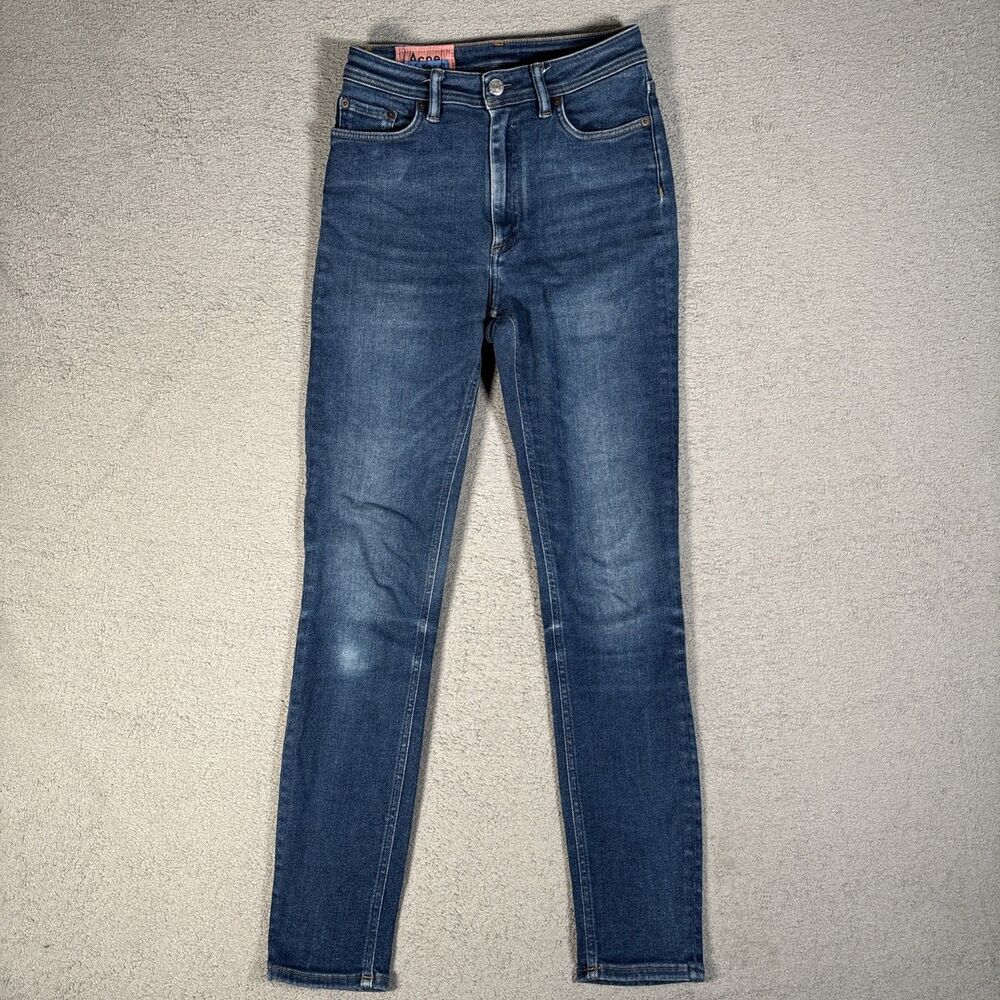 Acne Studios‎ Jeans Women’s Size 25x27 Peg Skinny High Rise Medium Wash Blue